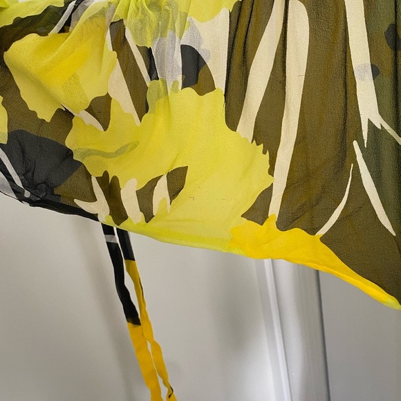 Diane Von Furstenberg vintage caftan kaftan 100% silk small/xsmall swim cover - Picture 3 of 5